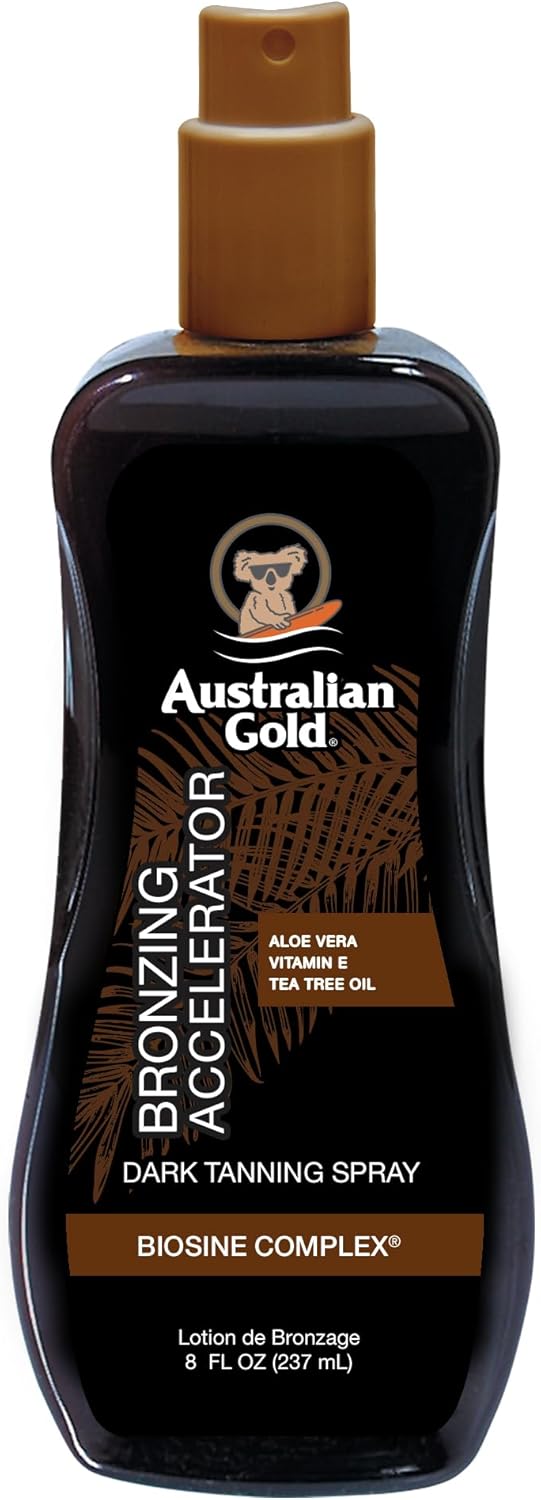 Australian Gold Dark Tanning Accelerator Spray Gel with Bronzer 237ML