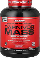 MuscleMeds Carnivor Mass Anabolic Beef Protein Gainer – Strawberry 6 lbs