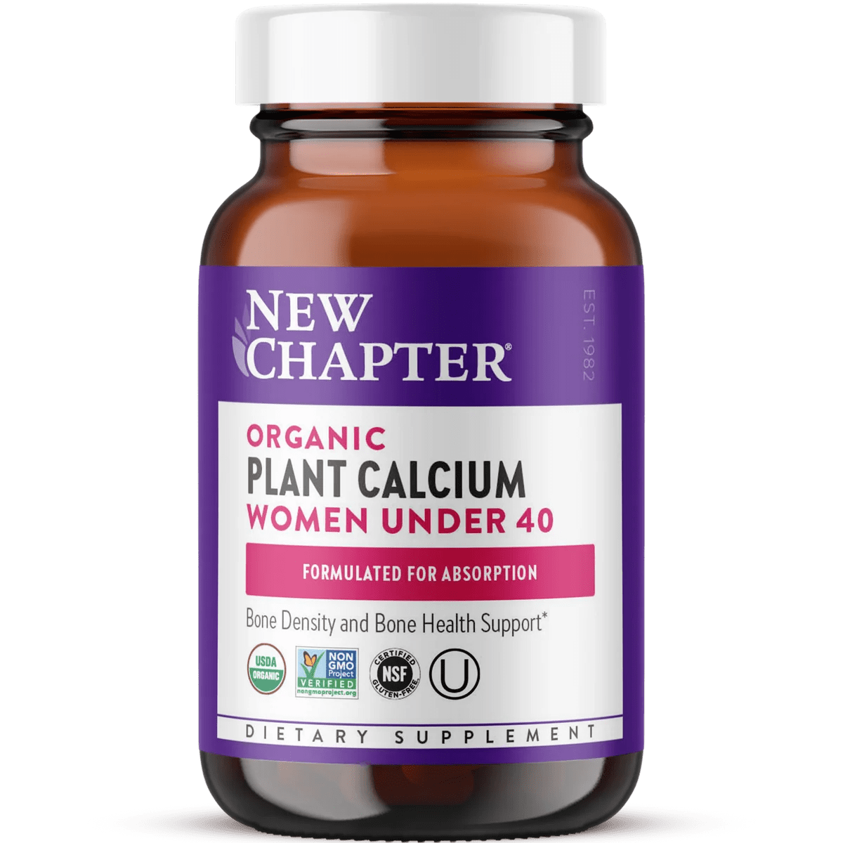 New Chapter Organic Plant Calcium for Women Under 40 – 60Tablets - Endnutrition.com