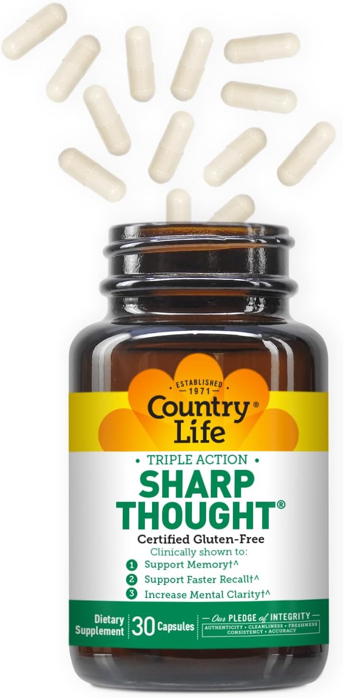 Country Life Sharp Thought 30 Capsules | Memory & Cognitive Support - END Nutrition