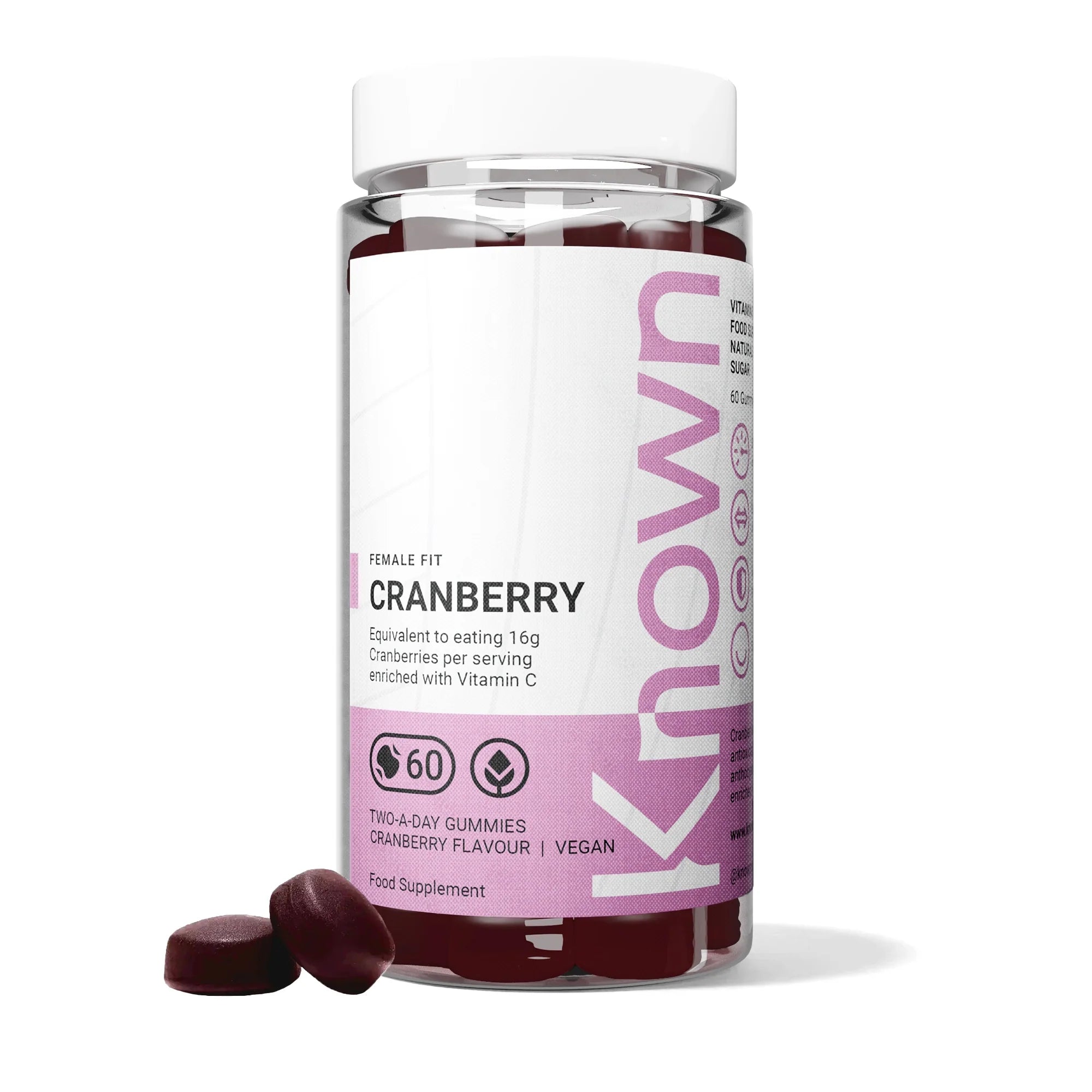 Cranberry Vegan Gummies |Known Nutrition | Urinary Tract & Immune Support Supplement