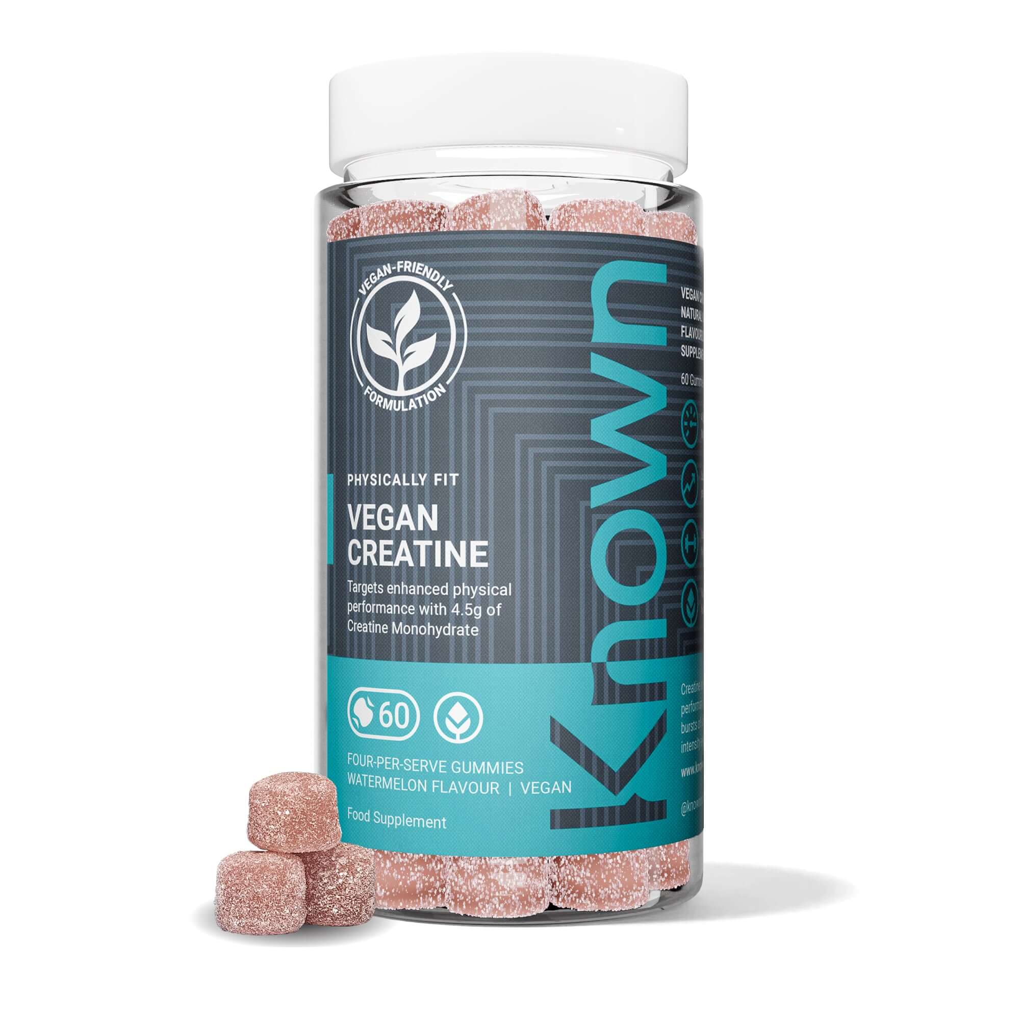 Known Creatine Gummies Watermelon 4500mg Muscle Strength & Recovery Vegan Supplement