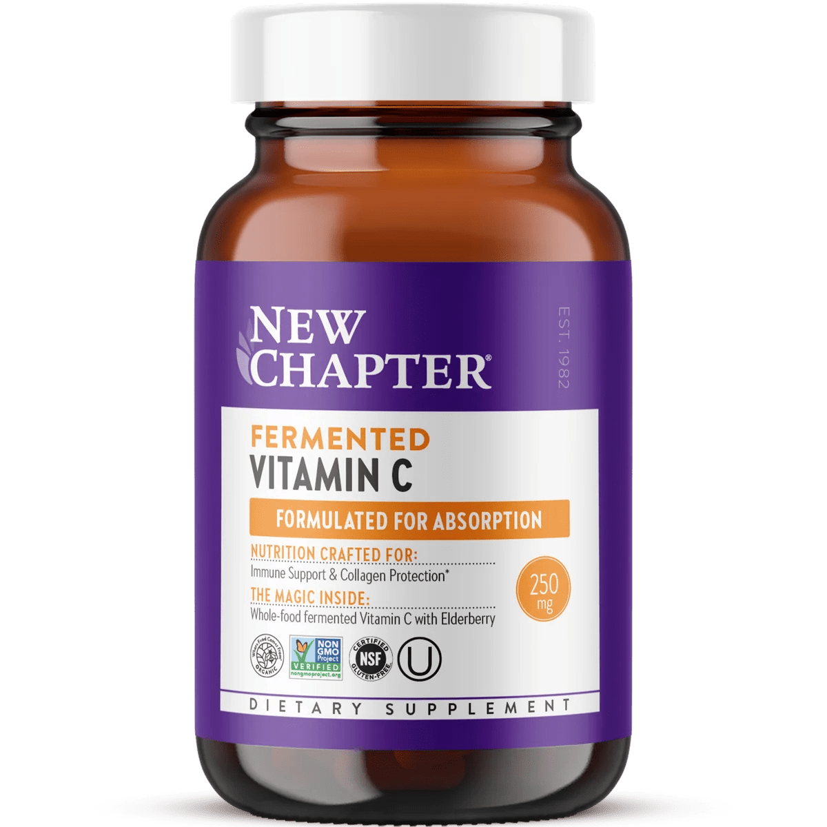 New Chapter Fermented Vitamin C Tablets 250mg – Immune Support 30 Tablets - Endnutrition.com