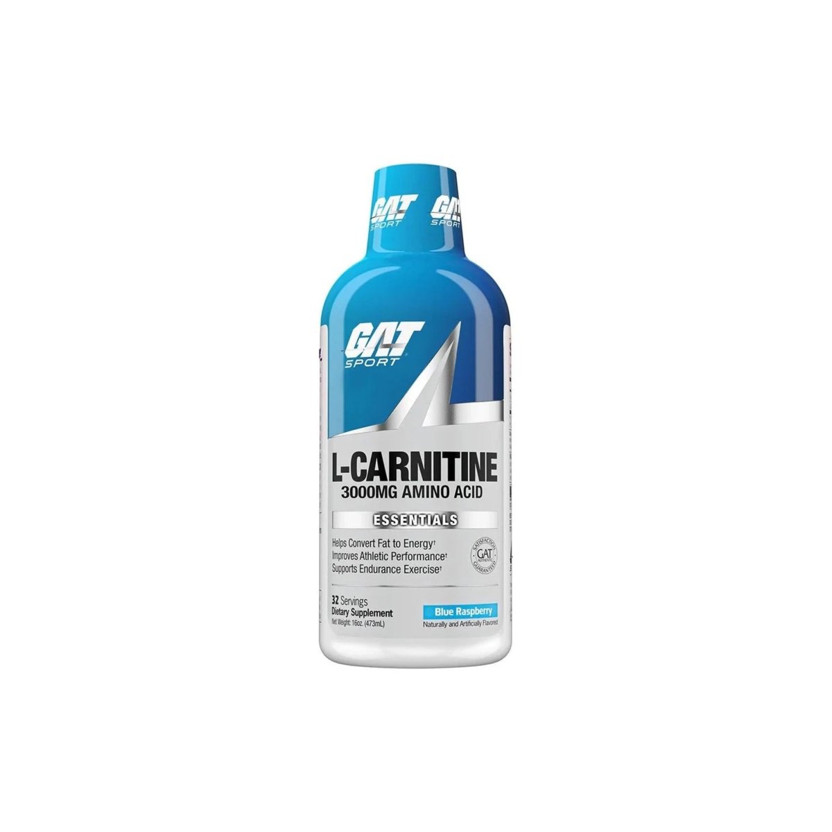 GAT Liquid L-Carnitine 3000, Blue Raspberry – Energy & Endurance Support - endnutrition.com