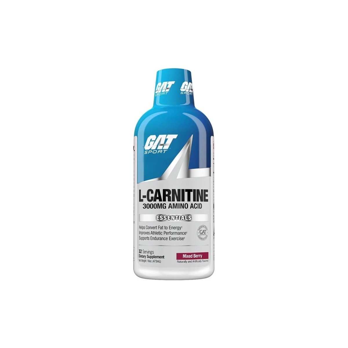 GAT Liquid L-Carnitine 3000, Mixed Berry, 16 oz – Energy & Endurance Support - endnutrition.com