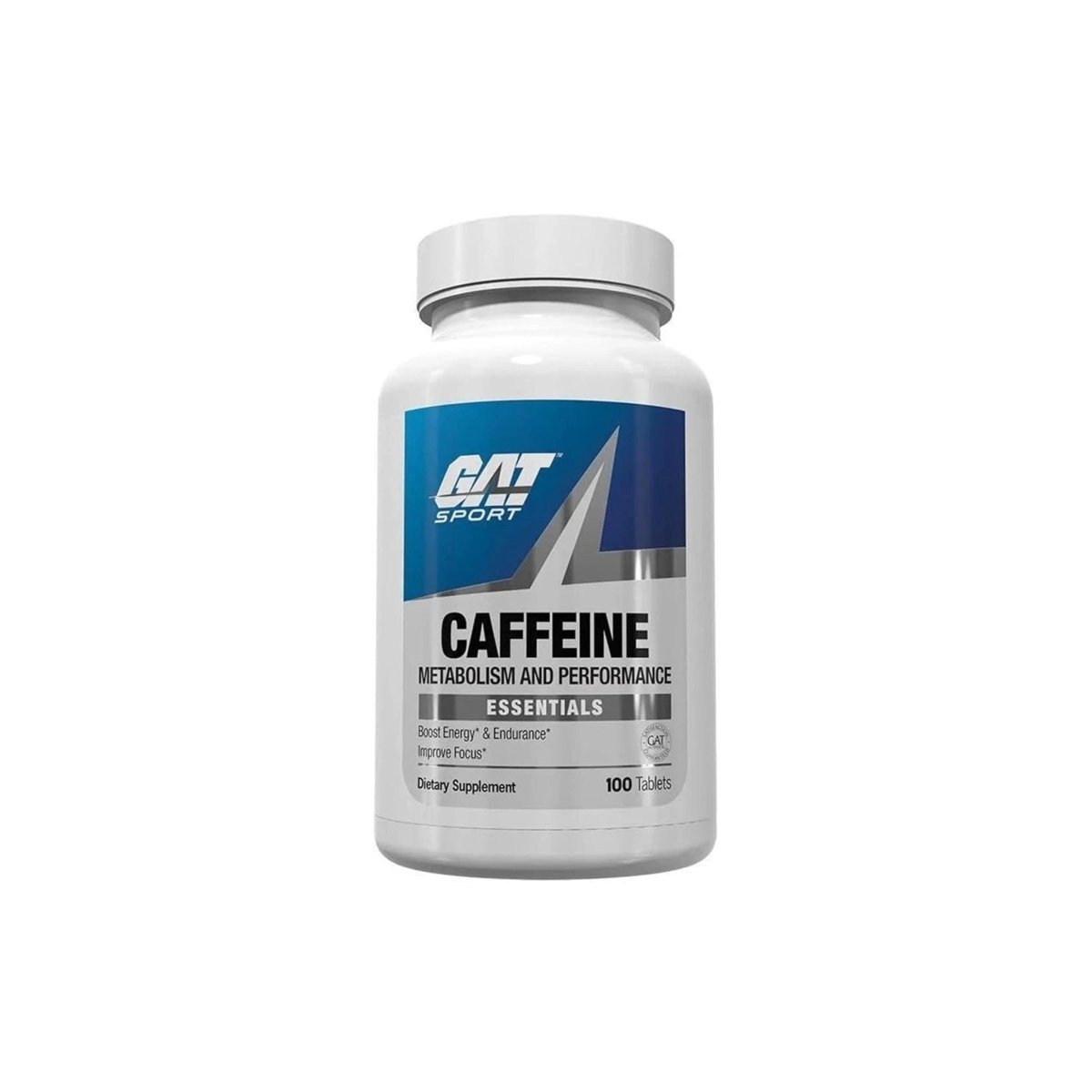 GAT Sport Essentials Caffeine 200mg Tablets Energy Focus Supplement 100 Tablets - endnutrition.com