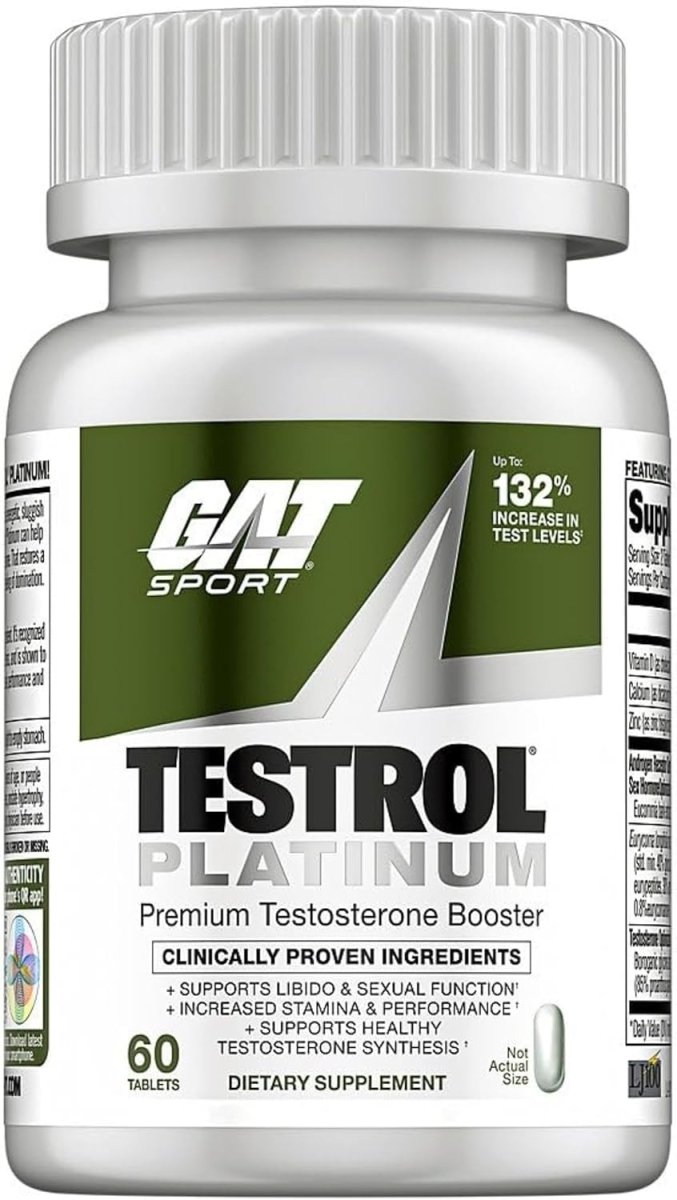 GAT Sport Testrol Platinum Test Booster for Men Testosterone Support 60 Tablets - END Nutrition