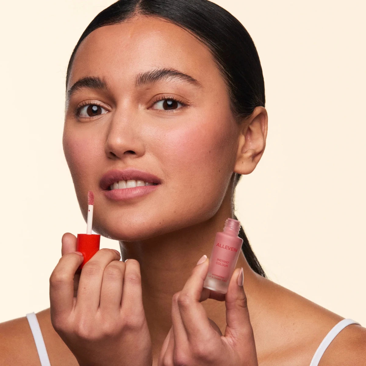 ALLEVEN Instant Colour Lip & Cheek Tint – Rose (5ml) - END Nutrition