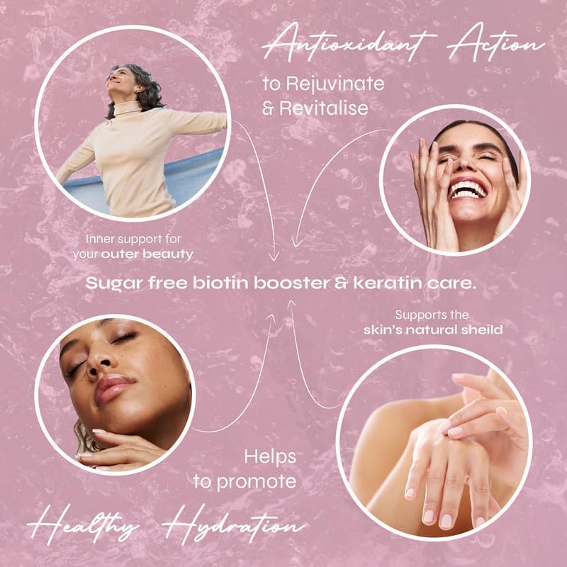 Known Hair, Skin & Nails Gummies - Sugar Free - Multivitamin | 150mg Biotin, Vitamins A, C, D, E | Collagen Support