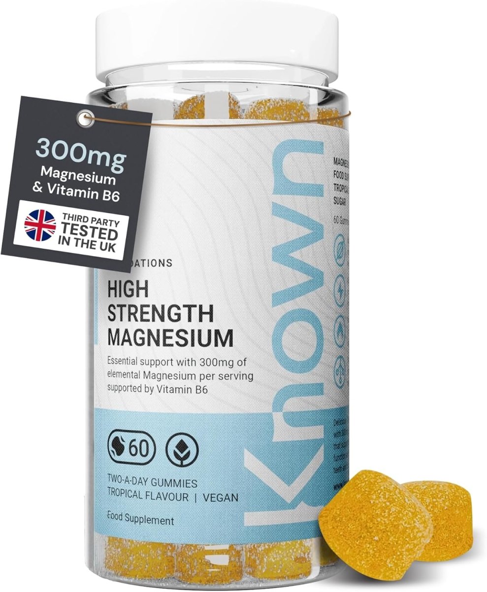 Known High‑Strength Magnesium Gummies – 300 mg – Bioavailable Glycinate Alternative – Tropical Flavor – Vegan Gummy Supplement | Sleep & Muscle Support - END Nutrition