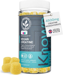 Known Vegan Creatine Gummies – 4500 mg Creatine Monohydrate – Orange Flavor – Performance & Strength Support