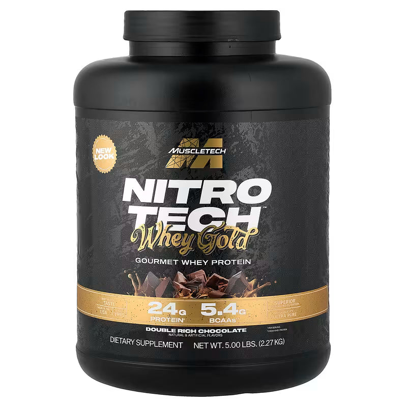 MuscleTech Nitro - Tech 100% Whey Gold Protein | Double Rich Chocolate, 5 lb - END Nutrition