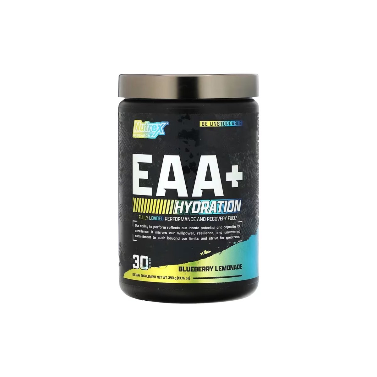 Nutrex Warrior EAA + Hydration, Blueberry Lemonade, 390g – Amino Acids & Electrolytes for Recovery & Performance - endnutrition.com