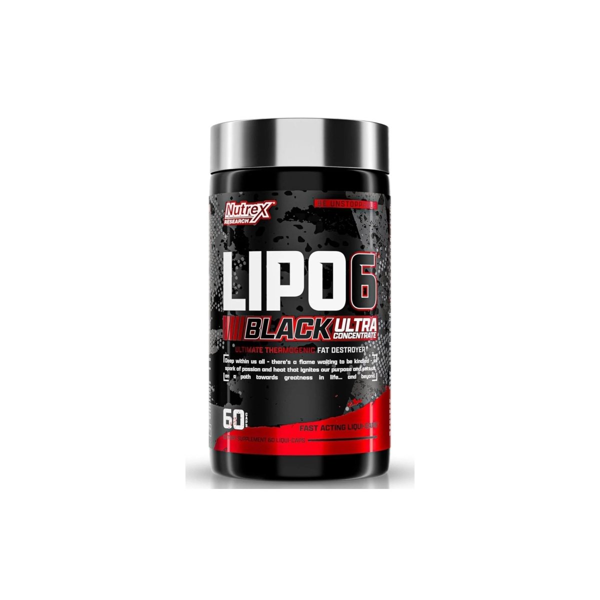 Nutrex Lipo‑6 Black Ultra Concentrate 60 Capsules | Fat Burner Supplement, Increase Weight Loss , Energy & Appetite Control - endnutrition.com