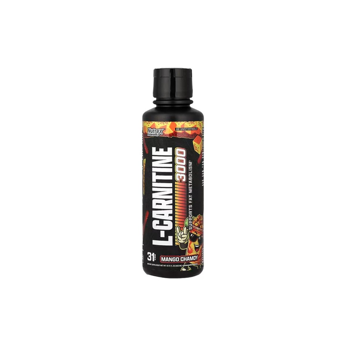 Nutrex Liquid L‑Carnitine 3000 – Orange Mango – 31 Servings – Fat Metabolism, Energy & Endurance Support - endnutrition.com