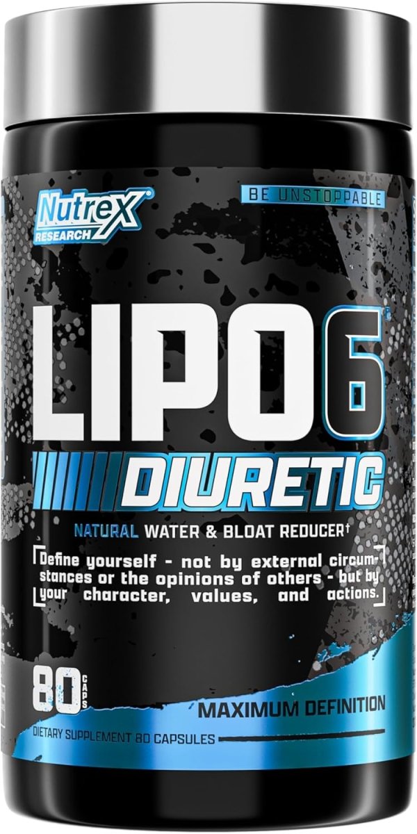 Nutrex Lipo‑6 Black Diuretic Water Pills 80 Caps | Reduce Bloat, Water Weight & Support Muscle - END Nutrition