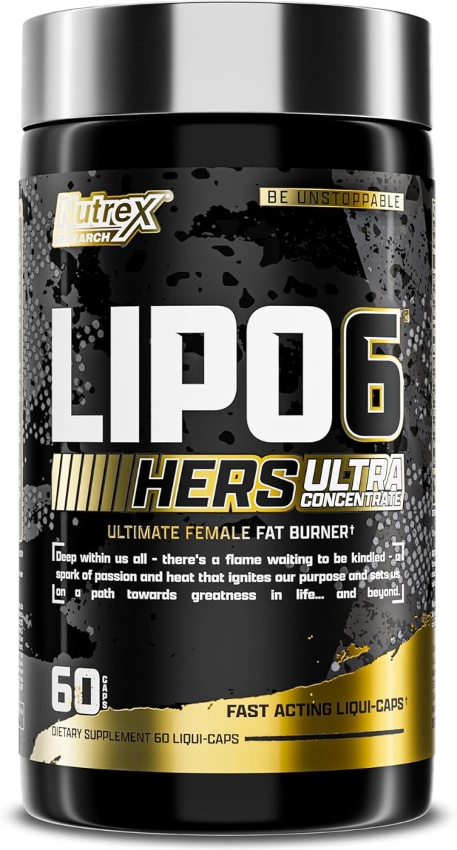 Nutrex Lipo‑6 Black Hers Ultra Concentrate 60 Capsules | Women’s Fat Burner | Weight Loss Support - END General Trading