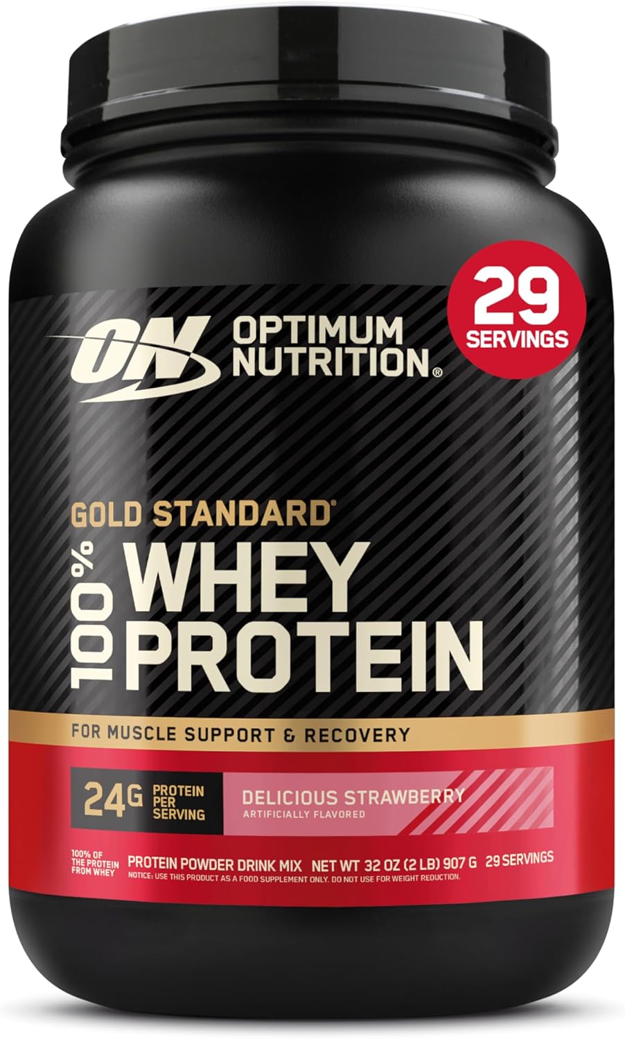Optimum Nutrition Gold Standard 100% Whey Protein, Delicious Strawberry Flavor | Recovery 5 lb - END Nutrition