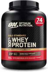 Optimum Nutrition Gold Standard 100% Whey, Double Rich Chocolate | Muscle Recovery & Repair| 5 lb
