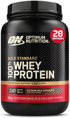 Optimum Nutrition Gold Standard 100% Whey, Extreme Milk Chocolate, 2 lb Post-Workout Protein