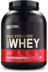 Optimum Nutrition Gold Standard Whey Strawberry 5lb – Muscle Recovery Protein Powder