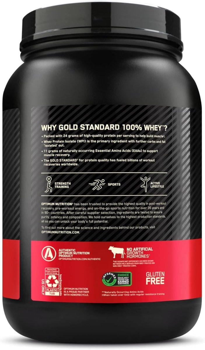 Optimum Nutrition Gold Standard 100% Whey Protein| Cookies & Cream | Post - Workout Recovery 5 lb - END Nutrition