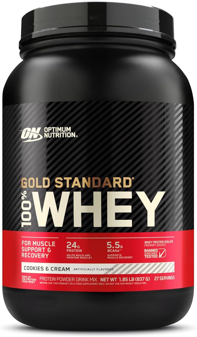 Optimum Nutrition Gold Standard 100% Whey Protein| Cookies & Cream | Post - Workout Recovery 5 lb - END Nutrition