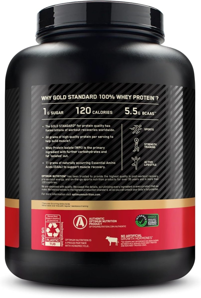 Optimum Nutrition Gold Standard 100% Whey, Double Rich Chocolate | Muscle Recovery & Repair| 5 lb - END Nutrition