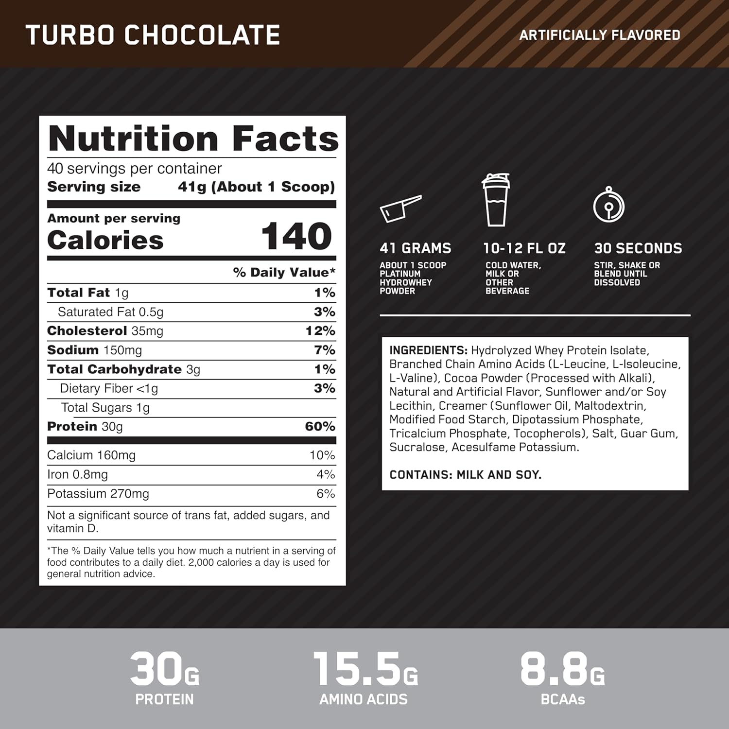 Optimum Nutrition Platinum Hydrowhey, Triple Chocolate, Fast-Absorbing Hydrolyzed Whey Protein