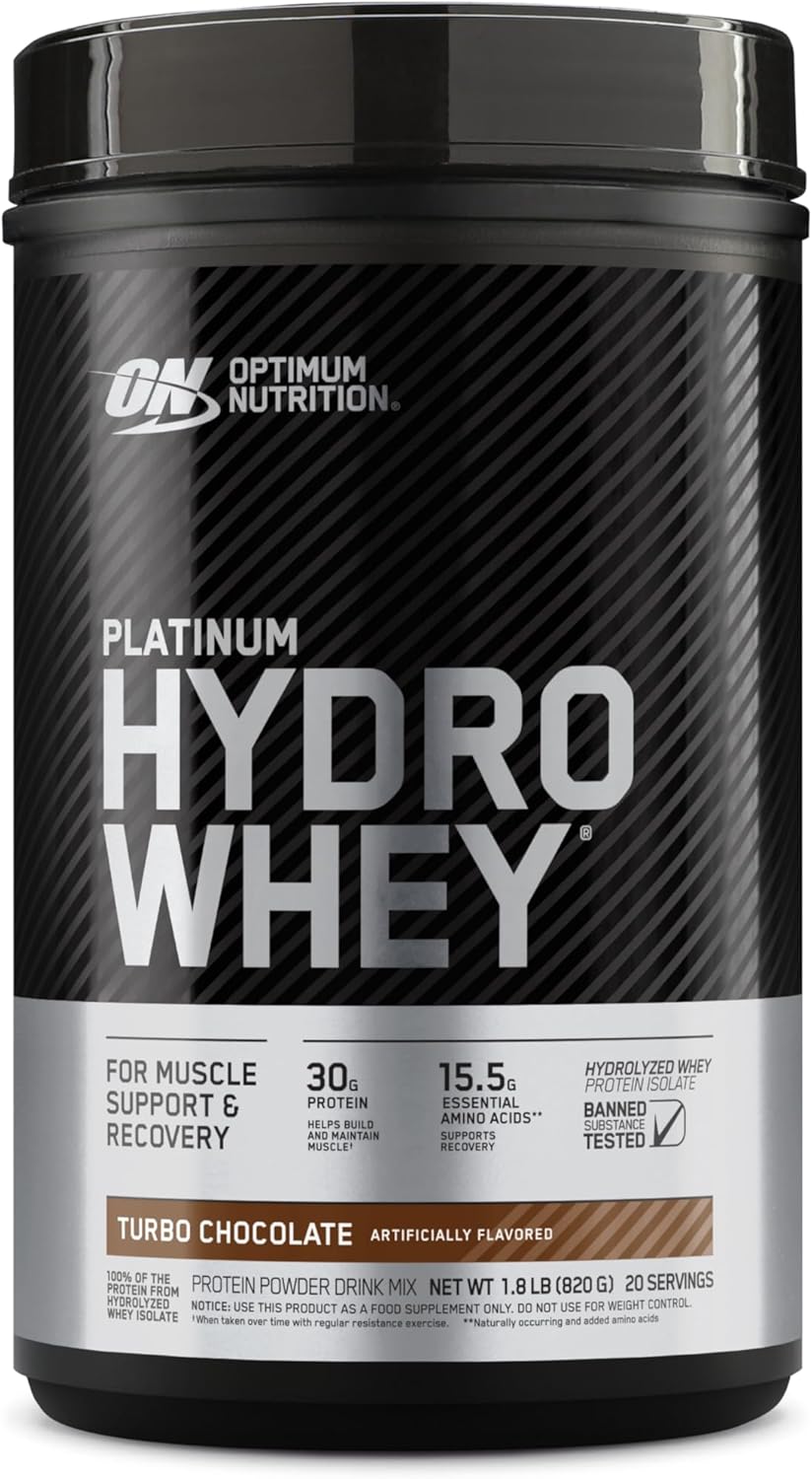 Optimum Nutrition Platinum Hydrowhey Triple Chocolate, Hydrolyzed Whey Protein Isolate, 1.75 lbs
