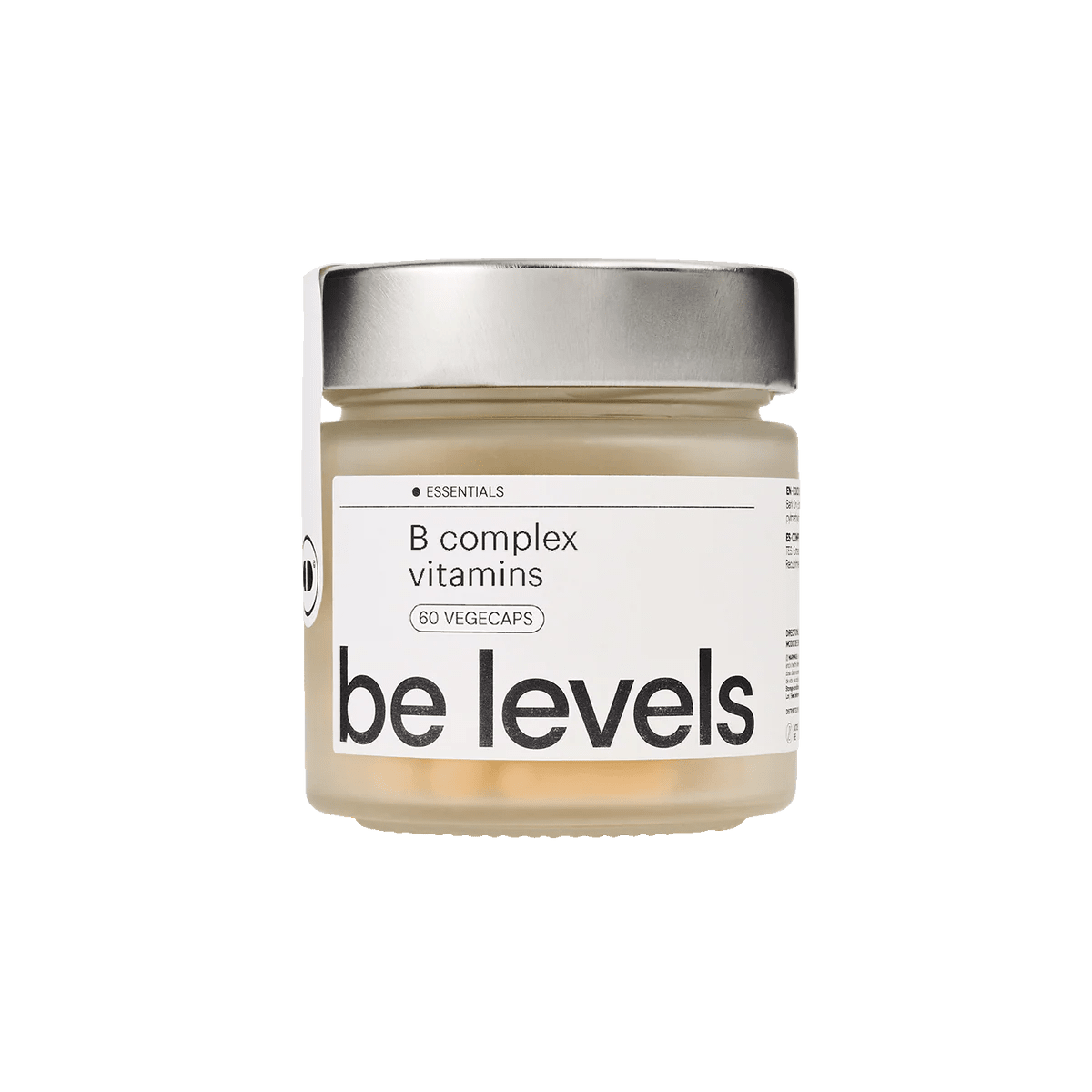 Be Levels B‑Complex – 60 Vegecaps, Vegan Supplement with Essential B Vitamins – Energy, Nervous System & Cognitive Support – 1 Month Supply - END Nutrition