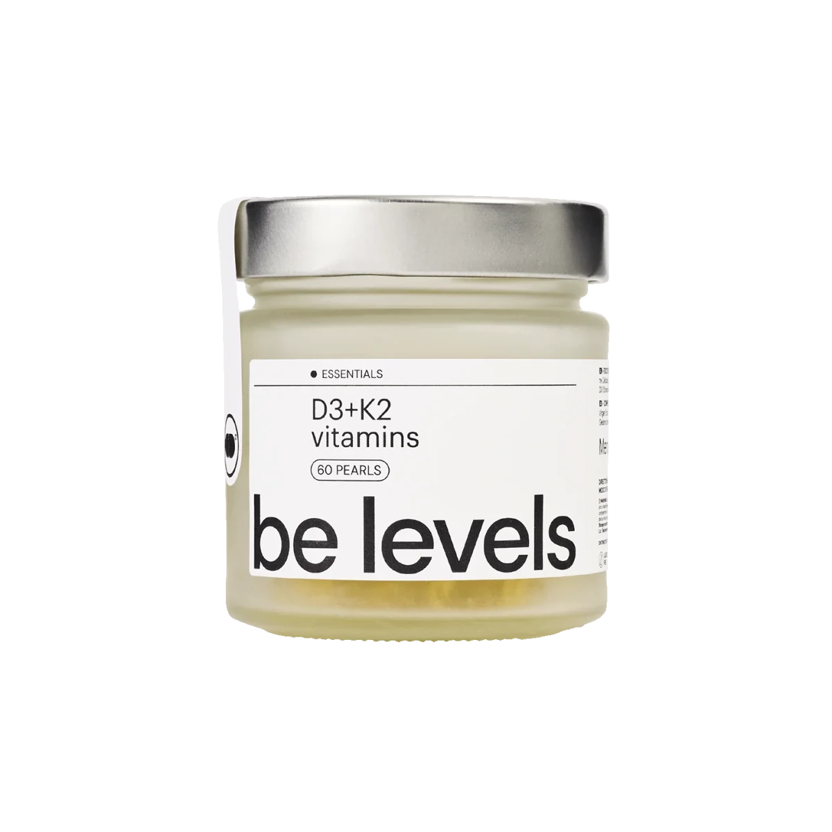 Be Levels D3+K2 – Bone, Heart & Immunity Support – 60 Vegecaps, Vegan Formula for Calcium Absorption & Cardiovascular Health – 1 Month Supply - END Nutrition