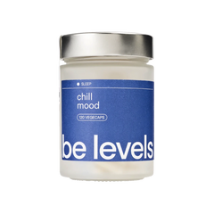 Be Levels Chill Mood – Deep Sleep, Less Insomnia & Calm Nights – 1.9mg Melatonin + 2000mg L-Glycine,Zinc 157% , Vitamin D 1000%, B6 508% NRV - Vegan