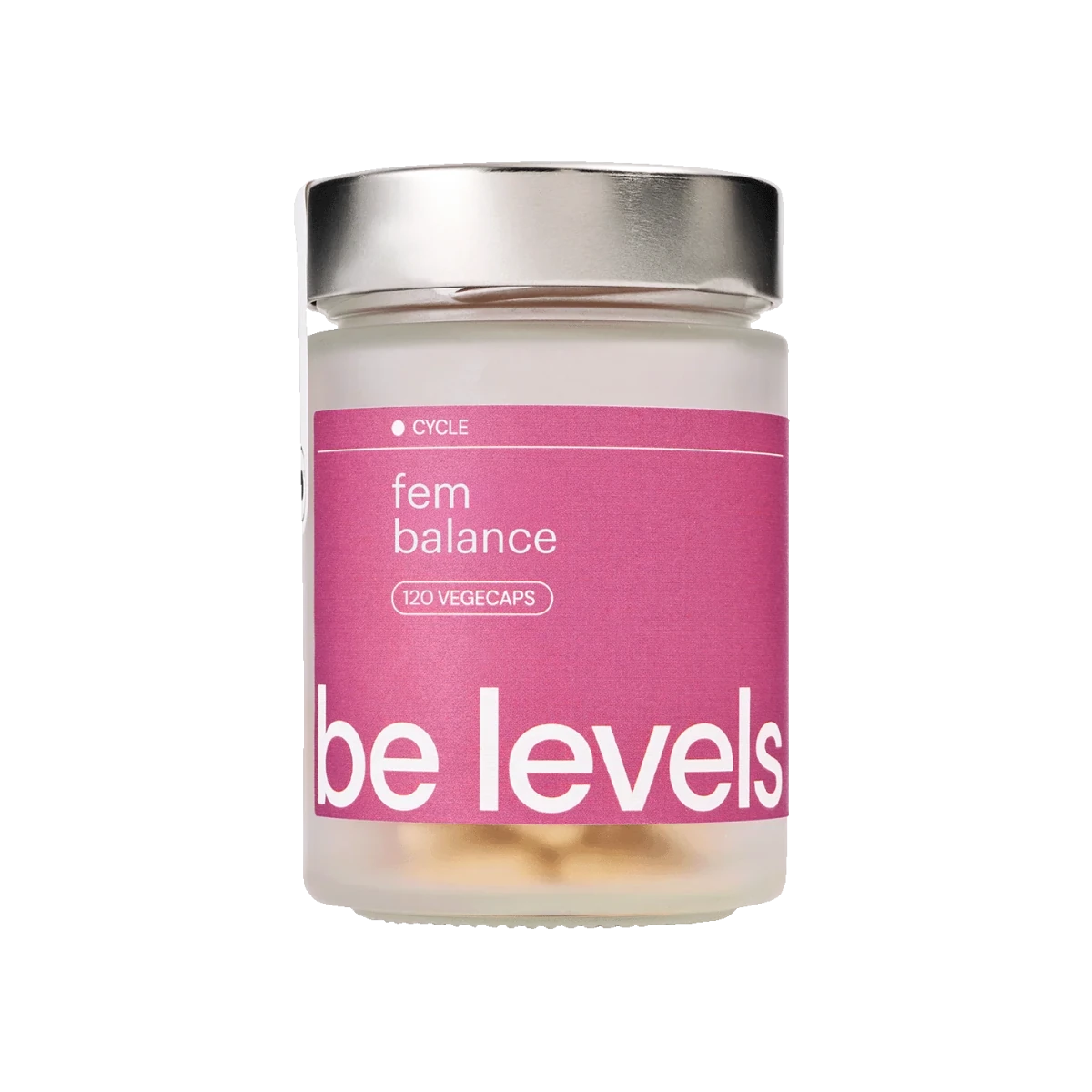 Be Levels Fem Balance – Hormonal Support & PMS Relief – 120 Vegecaps, Vegan Supplement for Cycle Comfort, Acne & Pain Relief – 1 Month Supply - END Nutrition
