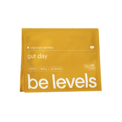 Be Levels Gut Day – Digestive Rescue & Comfort – 3000 mg L‑Glutamine, 600 mg NAC, DigeZyme Enzyme Complex, Ginger, Bromelain, Zinc & Vitamin A – Premium 300 g Formula – Vegan