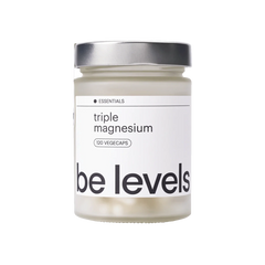 Be Levels Triple Magnesium – 600 mg Magnesium Complex (Bisglycinate, Malate, Acetyl Taurinate + Vitamin B6) – 120 Caps – Deep Sleep, Energy & Muscle Recovery