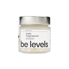 Be Levels Triple Magnesium – Energy, Deep Sleep & Muscle Recovery - 249.8mg Magnesium, Vitamin B6 530% NRV, Magnesium Bisglycinate + Magnesium Malate + Magnesium Acetyl Taurinate - 60 caps