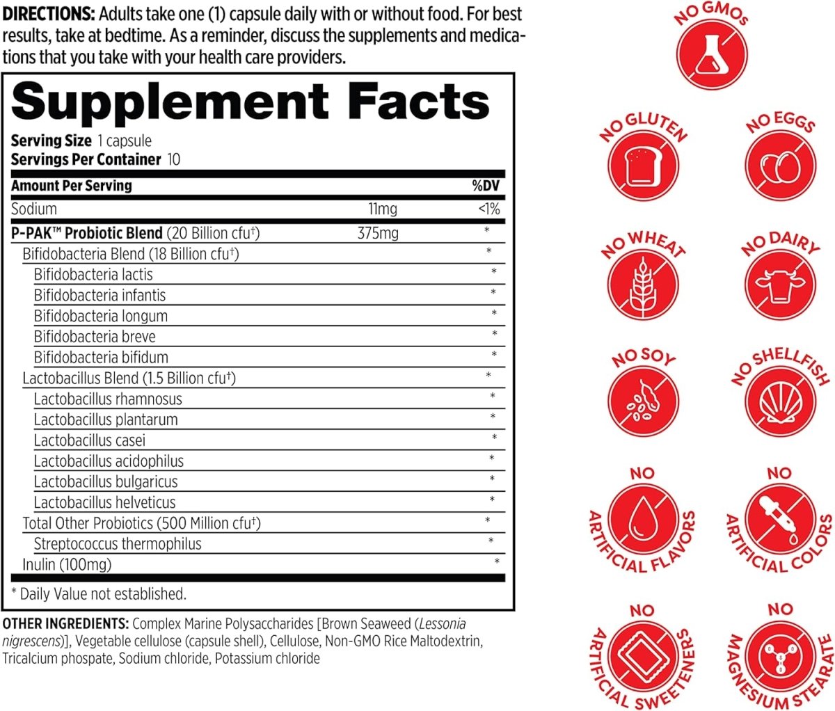 Probulin P‑Pack Probiotic Capsules 10’s | Digestive & Immune Support - END Nutrition