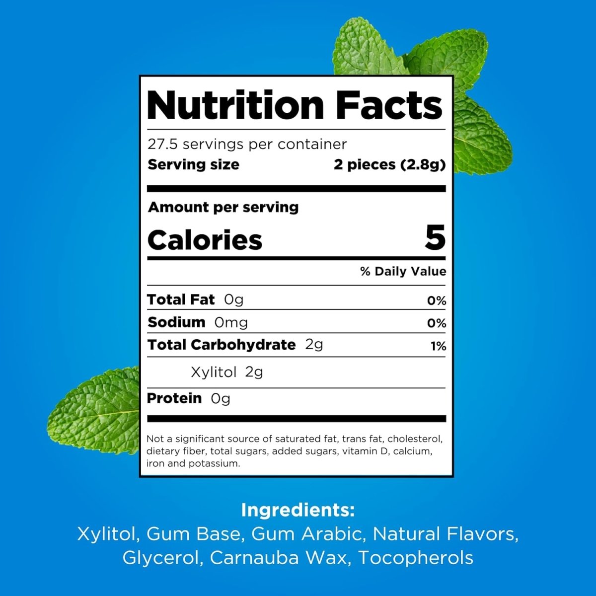 Pur Gum Aspartame Free Peppermint Flavored Gum | 9’s | (100% Xylitol) | Vegan Gum - END Nutrition