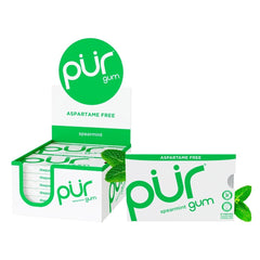 Pur Gum Aspartame Free Spearmint Gum - 9 Pieces | Natural Xylitol Gum