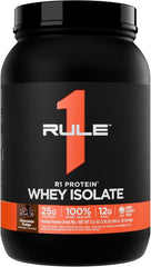 Rule 1 100% Whey Isolate Chocolate Fudge | 30 Servings | Isolate + Hydrolysate  25 g Protein 1.98 lb