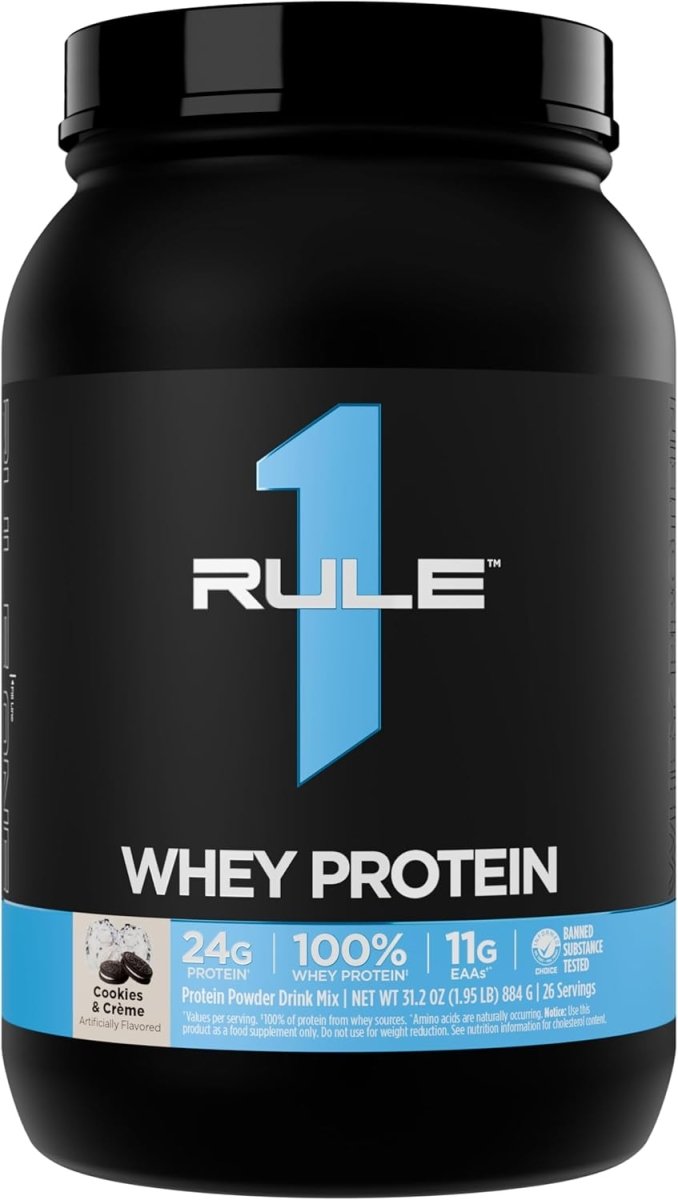Rule 1 100% Whey Protein Cookies & Creme 1.95 lb | Lean Muscle & Workout Recovery - END Nutrition
