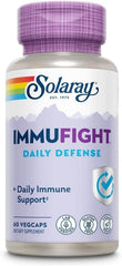 Solaray Immufight Daily Defense – Immune Support with Vitamin C, Zinc, Elderberry & Echinacea – 60 VegCaps