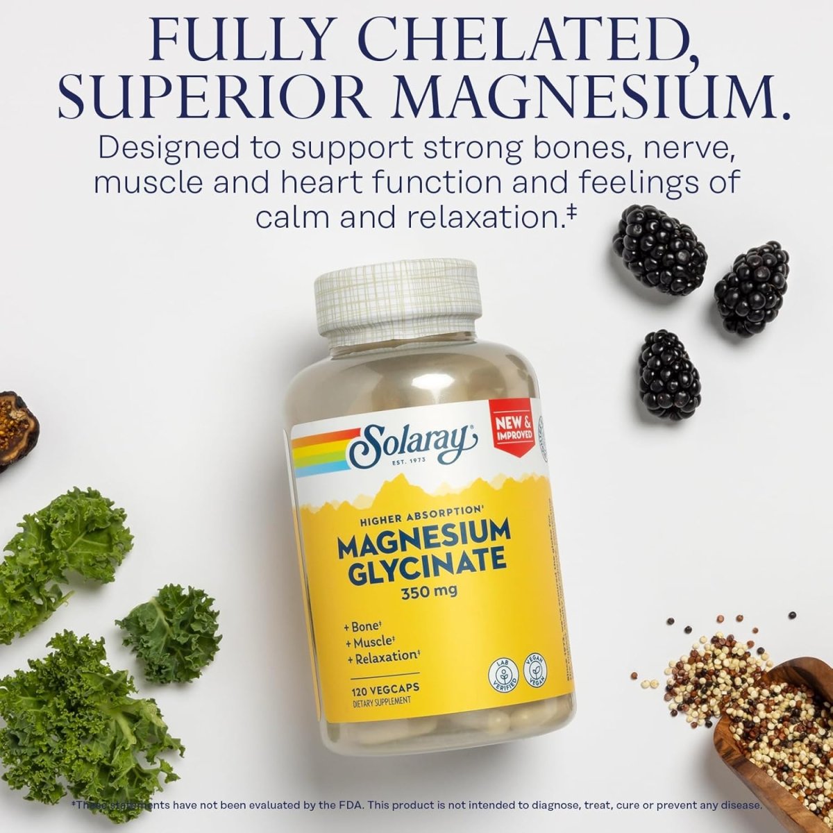 Solaray Magnesium Glycinate 350 mg | Relaxation, Sleep & Muscle Recovery - END Nutrition