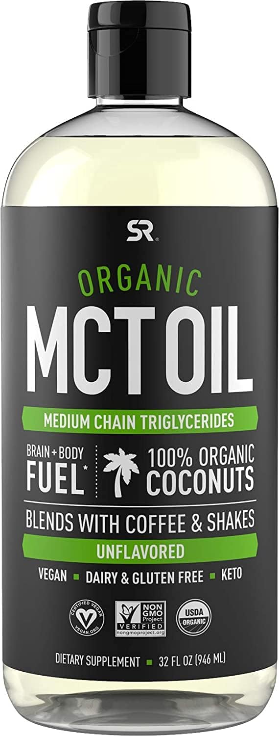 Sports Research Premium MCT Oil – 946 ml – Organic Coconut – Unflavored Keto Energy Source - END Nutrition