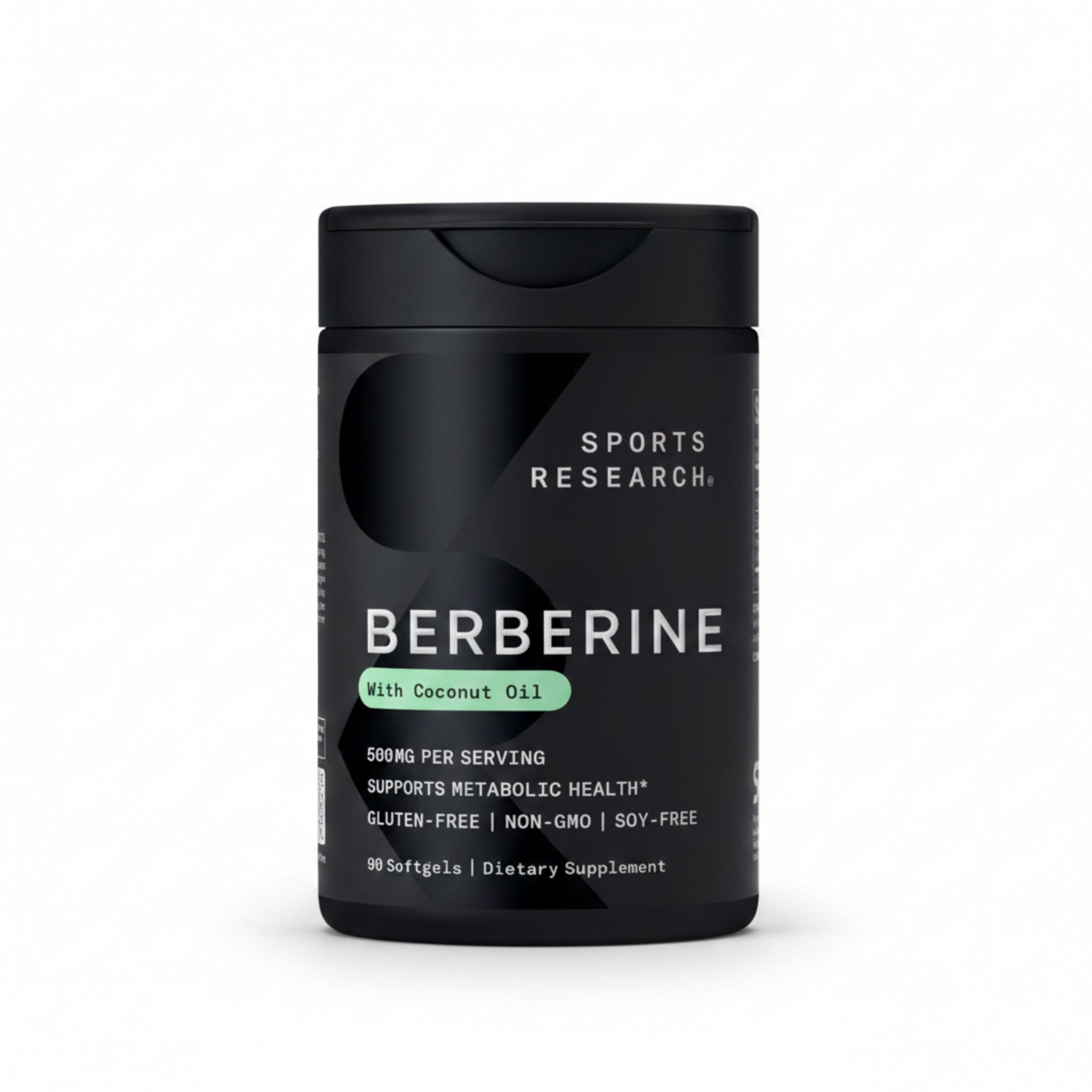 Sports Research Berberine – 500 mg – 90 Softgels – Metabolic Health & Ayurvedic Support with Coconut Oil - END Nutrition