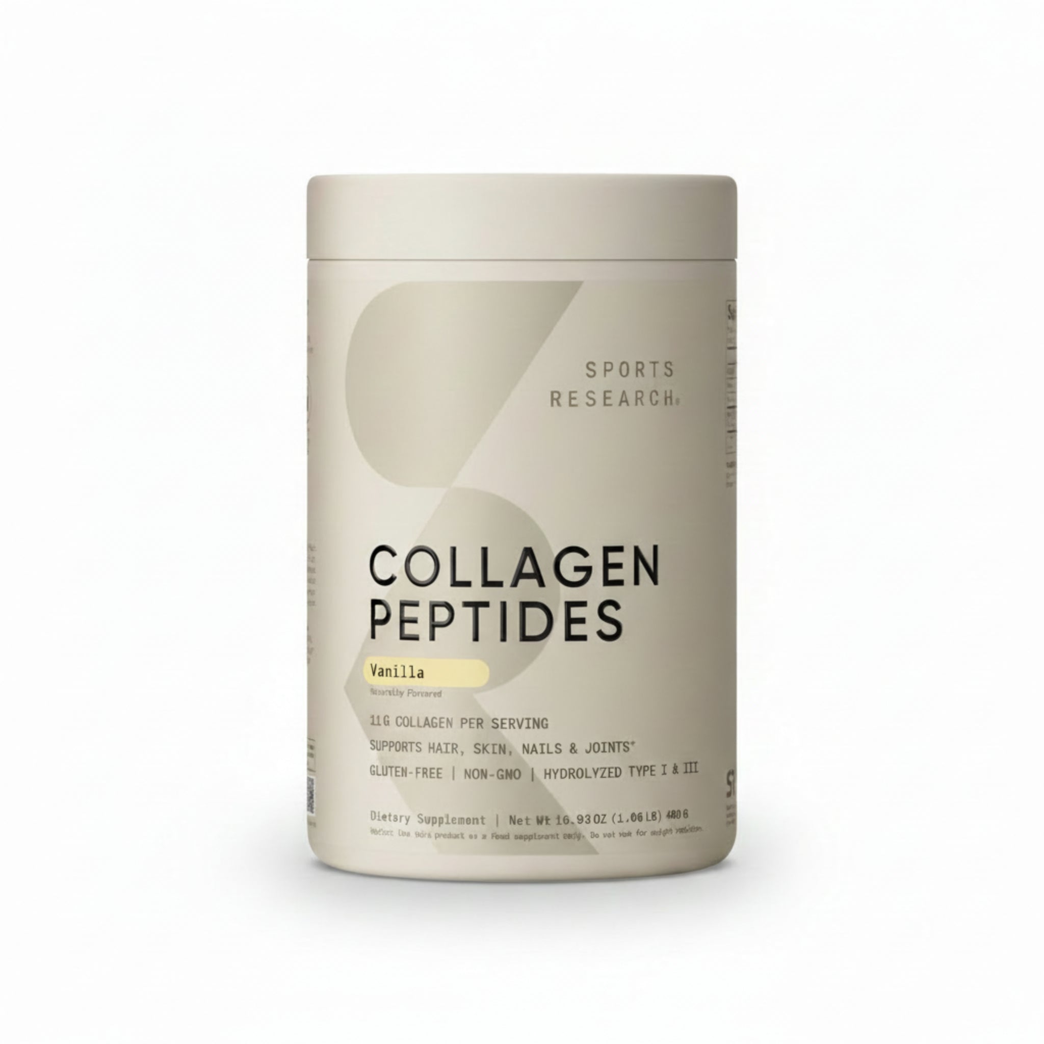 Sports Research Collagen Peptides – Hydrolyzed Type I & III – Skin, Hair, Nails & Joint Support - END Nutrition