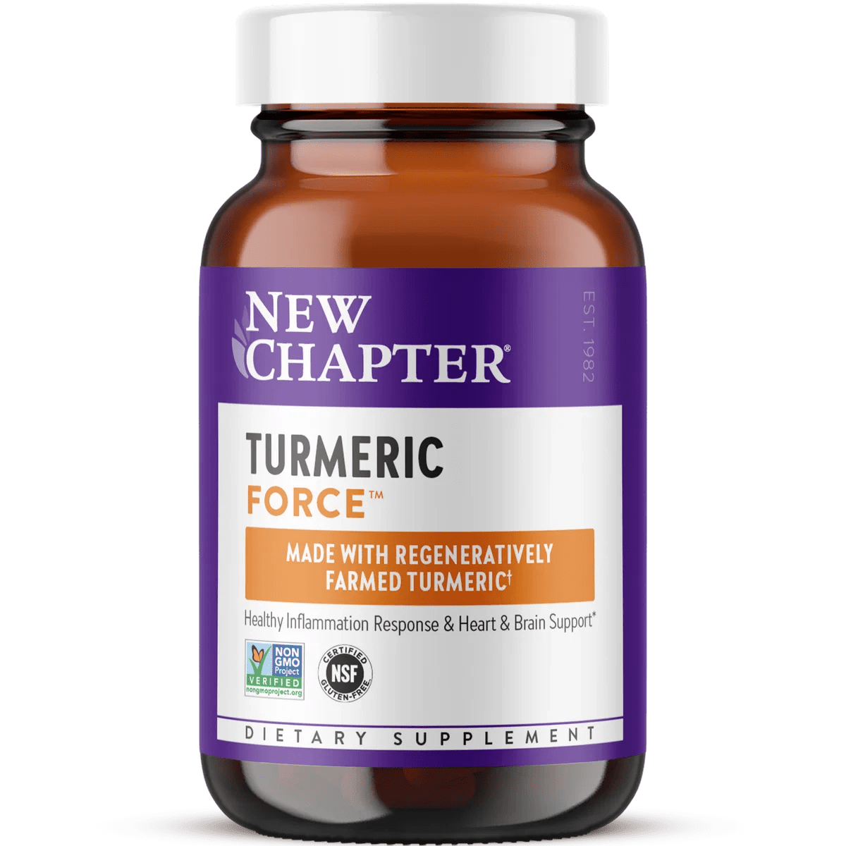 New Chapter Turmeric Force Capsules | Whole-Food Turmeric Support 30Capsules - Endnutrition.com