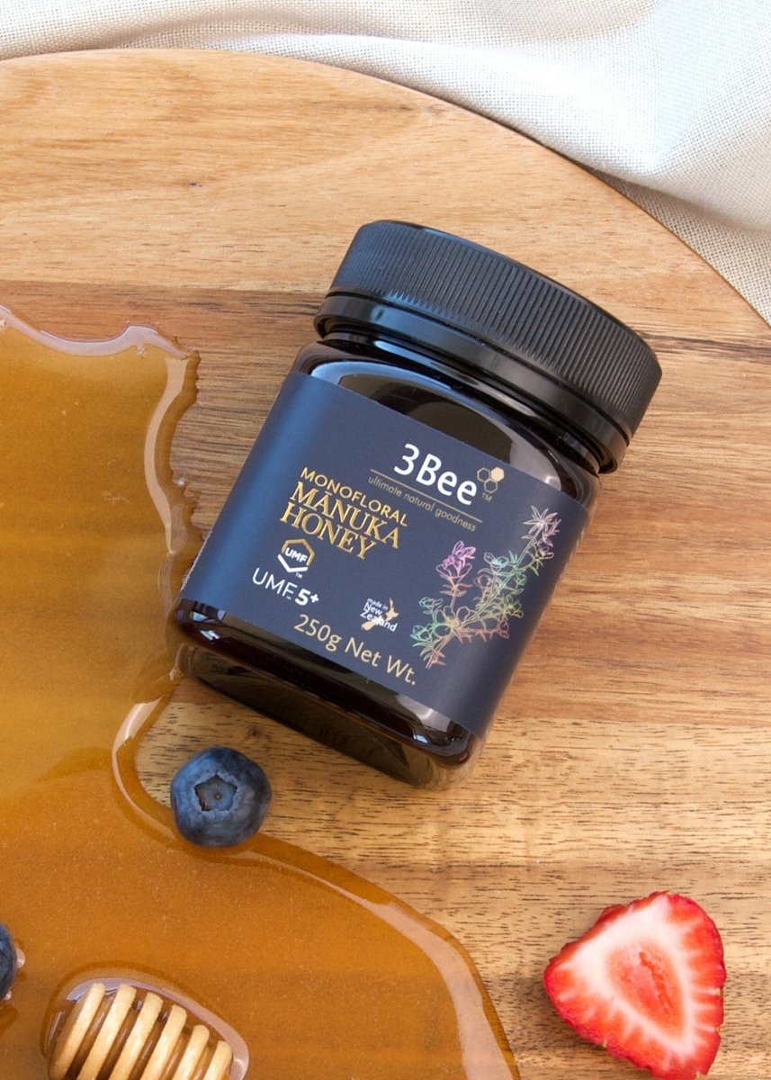 3 Bee Monofloral Manuka Honey UMF 5+ – 250 g – Daily Immune & Digestive Support - END Nutrition