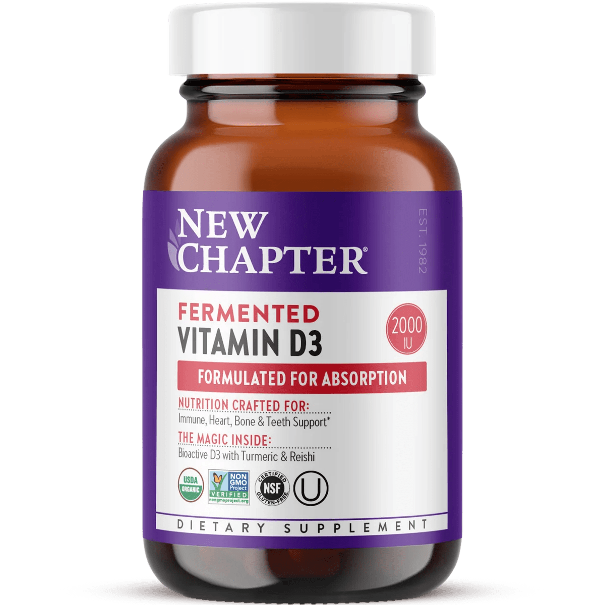 New Chapter Fermented Vitamin D3 - 60 Tablets - Endnutrition.com